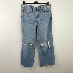 Madewell Super Wide Leg Distressed Jeans